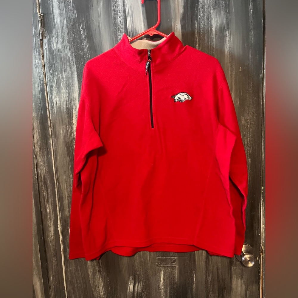 Arkansas Razorbacks fleece pullover size large